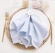 JINVASE Eetdoek Servetten Bulk, 100% zachte katoenen linnen servetten, wasbare servetten met gezoomde randen voor bruiloftdecoraties, familiefeesten, 40,6 x 40,6 cm, (set van 12, lichtblauw)