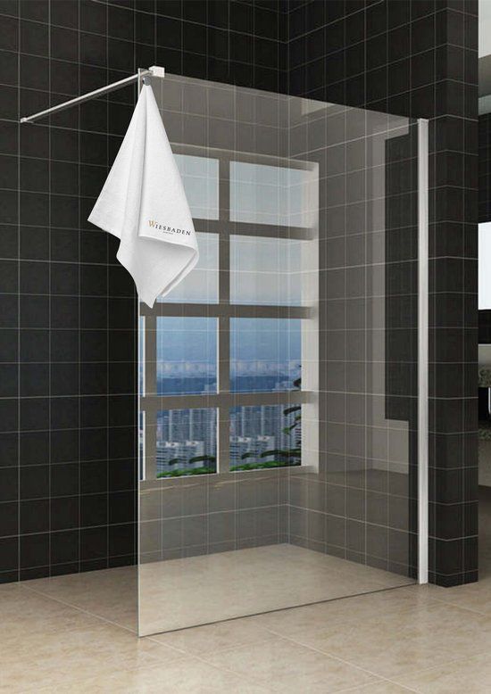 Sita Inloopdouche Met Handdoekhouder - 110x200 Cm Chroom/8 mm - Helder Glas - Met Nano coating