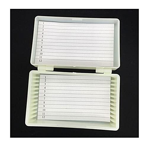 BEEYNG Laboratorium Microscoop Accessoires 12 Plastic Microscoop Slides Doos Slides Opslag Houder Case