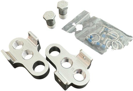 Mirage Crankverkorter aluminium T6 - verstelbaar - zilver - set van 2 - inclusief RVS bouten