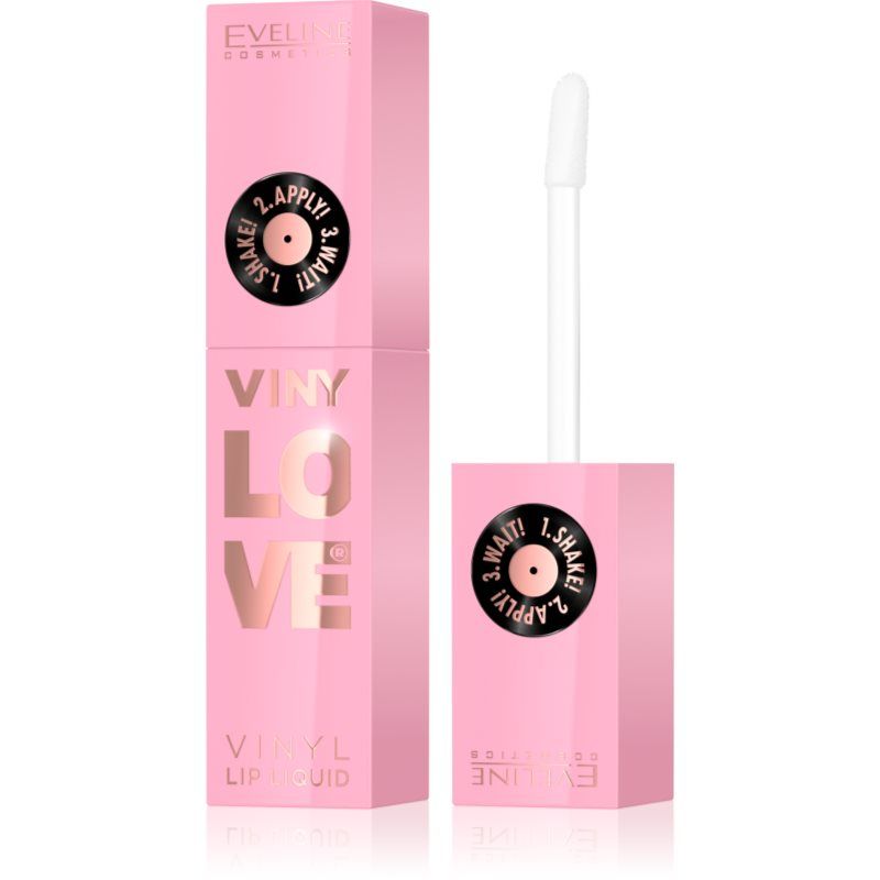 EVELINE COSMETICS VINY LOVE Longlasting Liquid Lipstick With Vinyl Effect 01 Pinky 4ml