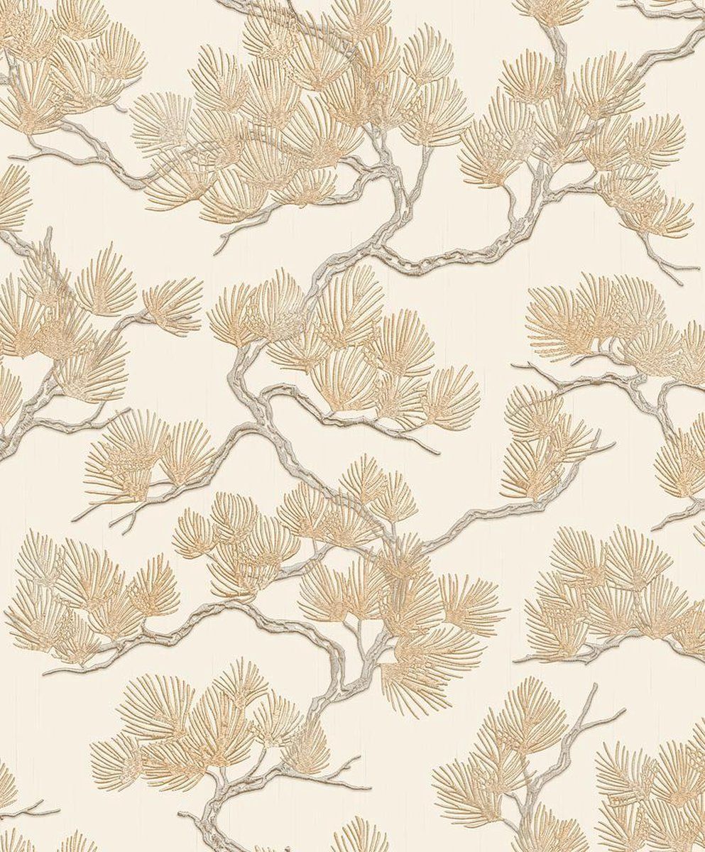 Dutch Wallcoverings Wall Fabric pine tree cream - WF121012