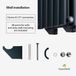 Blumfeldt Radiateur Raccordement central - 620 W Chauffage mural, Acier thermolaqué, Double paroi, Fonctionnement à eau chaude économe en énergie, Chauffage design pour salle de bain et salon, 120x30 cm, Anthracite