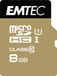 Emtec microSDHC Class 10 Gold+ 8GB met SD Adapter