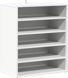 vidaXL Schoenenkast 60x35x70 cm bewerkt hout wit