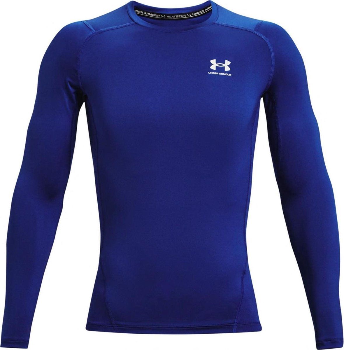 Under Armour Mens HeatGear Armour Long Sleeve Sportshirt - Maat S - blauw