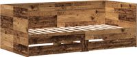vidaXL - Dagbed - met - lade - met - plank - Oud - Hout - 90 - x - 190 - cm - Bewerkt - hout
