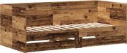vidaXL - Dagbed - met - lade - met - plank - Oud - Hout - 90 - x - 190 - cm - Bewerkt - hout