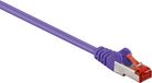 Goobay S/FTP CAT6 Gigabit netwerkkabel / paars - LSZH - 0,15 meter