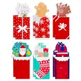 American Greetings Kerstcadeaubonhouders, peperkoek man, kerstman en cadeautjes (12 tellen)