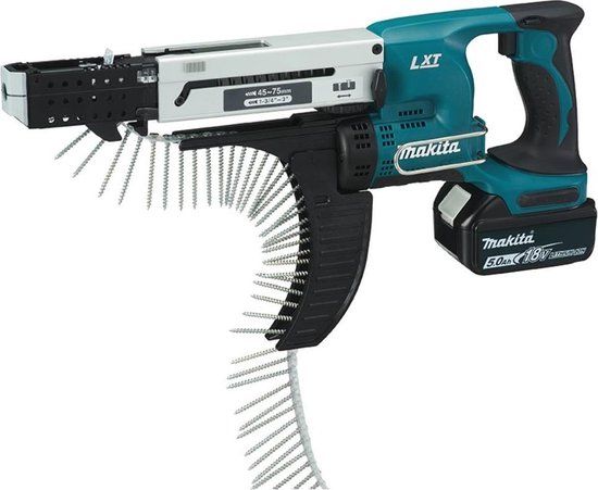 Makita DFR750RTE 18V Li-Ion Accu Schroefautomaat Set (2x 5.0Ah) in Koffer