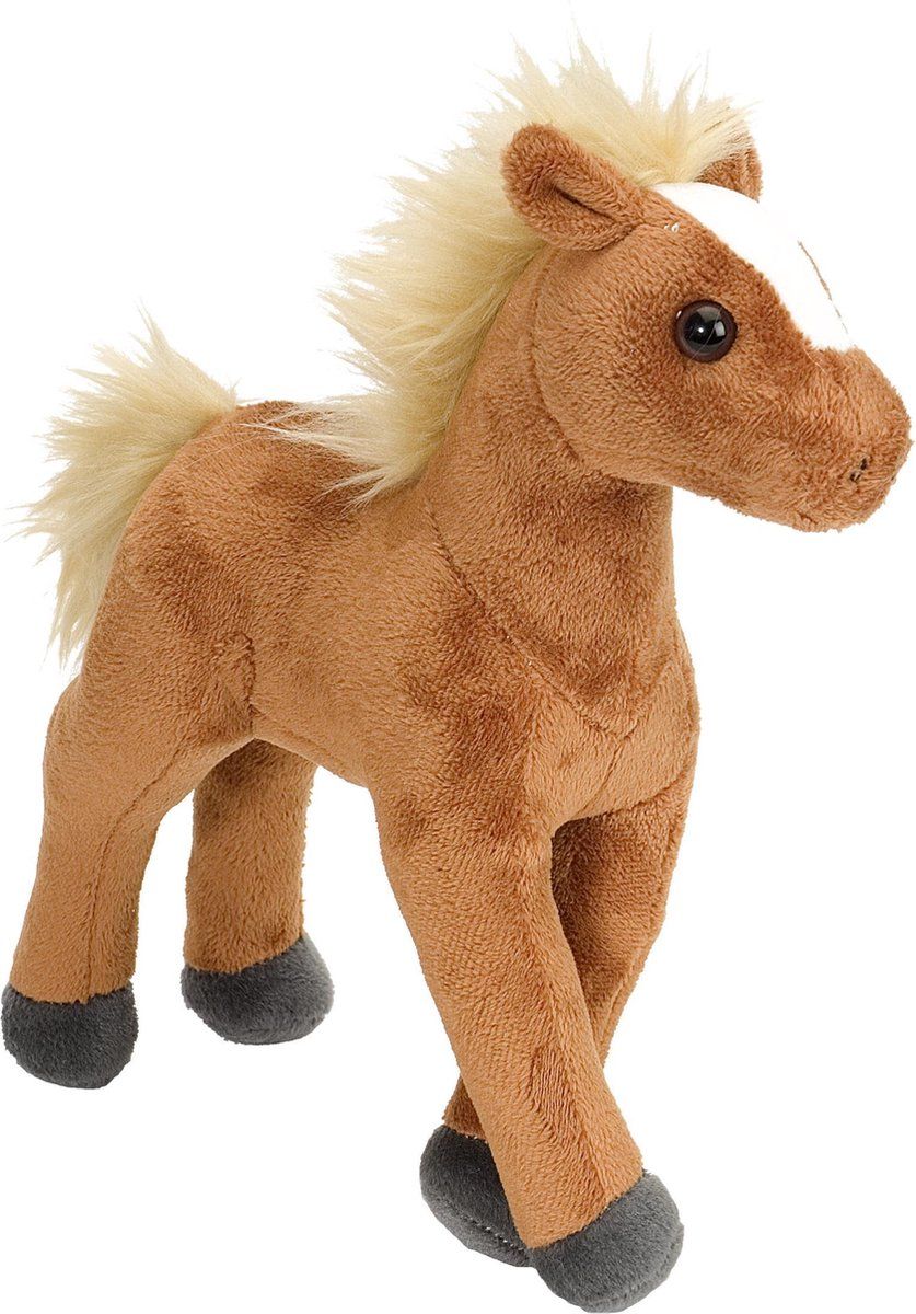 Wild Republic knuffel veulen junior 20 cm pluche bruin