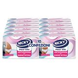 Nicky Pour Elle Wegwerphanddoeken, 10 verpakkingen met elk 100 handdoeken, 2-laags papier, voor intieme hygiëne, geschikt tijdens de menstruatiecyclus, 100% FSC-cellulose