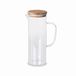 Lacor - 61953 - waterkan van borosilicaatglas - deksel bamboe - zeef - perfect voor limonade, ijskoffie, thee - vaatwasmachinebestendig - 1 l