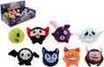 Johntoy Plush cuties - monster stuiterballen in display 8 assorti