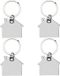 Merkloos / Sans marque Pf Concept International Bv Sleutelhanger met klein huisje - 4x - zwart - metaal - 4 x 6 cm