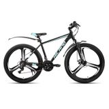 Hiland H200 Plus Vélo de montagne en alliage d'aluminium de 26 pouces avec double frein à disque, 18 vitesses, suspension avant, pour hommes et femmes, noir