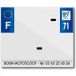 Top Plaq Blanco PVC nummerplaatstrip Top Plaq 71