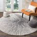 Safavieh Evoke Collection EVK228K Modern rond tapijt in zwart en ivoor (91 cm diameter)