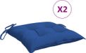 vidaXL Palletkussens 2 st 50x50x7 cm Oxford stof blauw