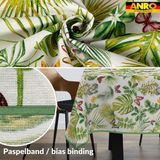 ANRO Tafelkleed Vlinders en bladeren Meerkleurig 140x100cm Met sierband Afwasbaar Waterafstotend