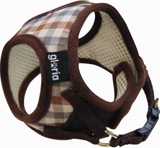 Gloria Checked Hondentuigje - XS - 17-22 cm - Katoen - Overig
