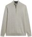 Superdry Essentials Katoenen Trui met Halve Rits Heren Lichtgrijs