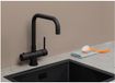 Selsiuz kranen Selsiuz 351214 Push & Turn 3-in-1 Haaks Sturdy Black Zwart met Single boiler