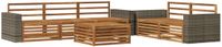 vidaXL - Bank loungeset - 5 zitplekken - Naturel - Massief Acacia Hout
