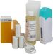 EpilWax - Kit Chauffe Cire Épilation Professionnelle avec 4 x Recharges Roll on Cire Miel, 100 x Bandes d'Épilation et Huile après Épilation - Gamme Solo Basique