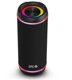 SPC Orbital Glow - Krachtige 25 W draagbare Bluetooth-luidspreker | 360° meerkleurige LED | 20 uur batterijduur | IPX6 waterbestendigheid | True Wireless | USB, microSD en 3,5 mm jack | Buisontwerp