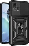 Techsuit Hoesje geschikt voor Motorola Moto G72 - Camshield Back Cover - Zwart