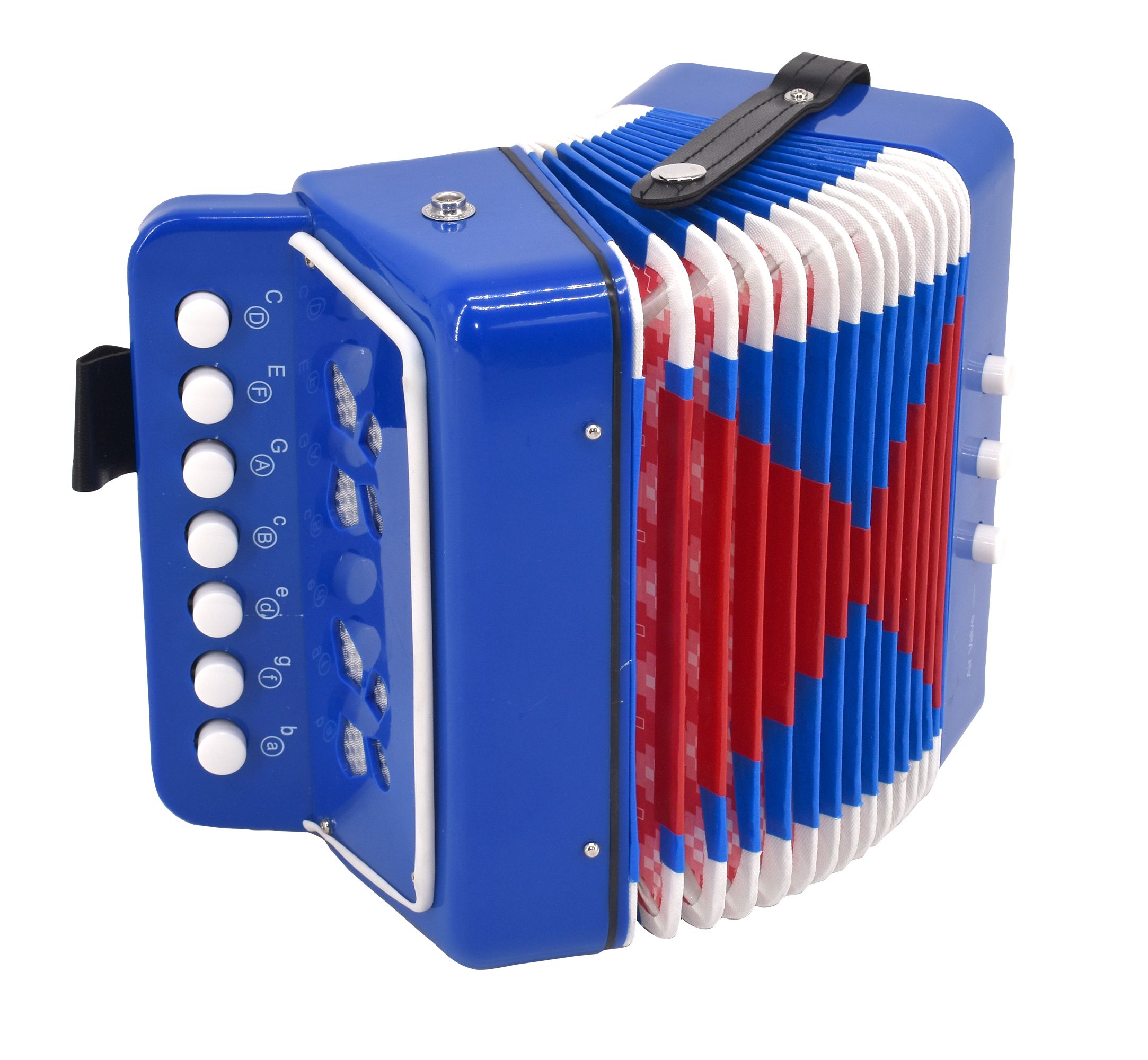 Voggenreiter Kinder Accordeon - Blauw/Rood/Wit - Muziekspeelgoed voor Kinderen