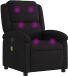 vidaXL Fauteuil de massage en tissu noir