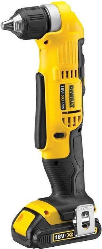 DeWalt Haakse boormachine XR 18V 1 x 1.5AH XR Li-Ion accu lader in koffer DCD740C1-QW