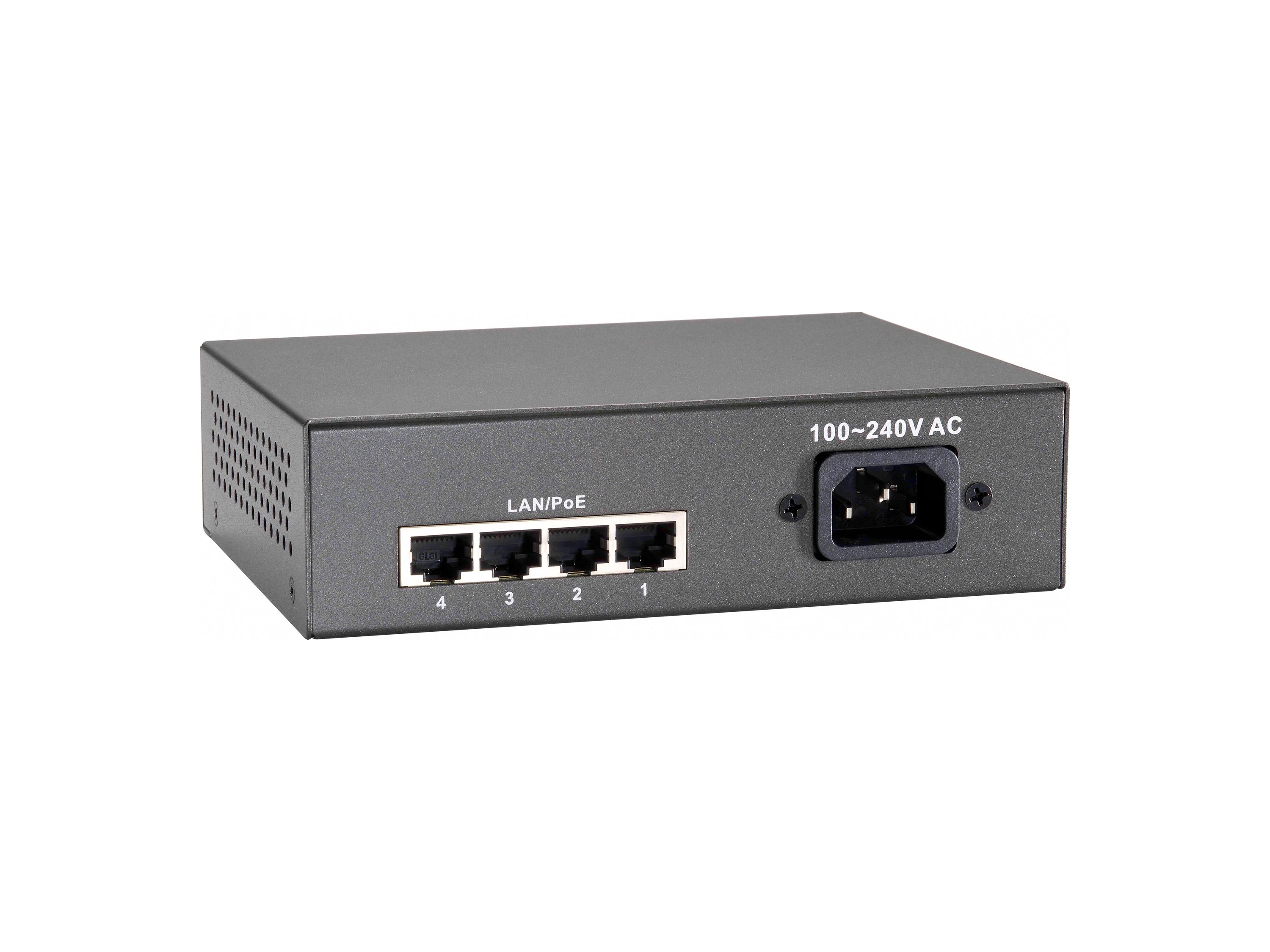 LevelOne FEP-0511 - 5-Port Fast Ethernet PoE Switch - 65W - 4 PoE Outputs