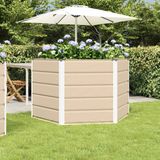 vidaXL Plantenbak Ivoor 129 x 129 x 75 cm Staal