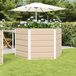 vidaXL Plantenbak Ivoor 129 x 129 x 75 cm Staal