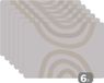 KitchenYeah Set de 6 sets de table - Motif arc-en-ciel pastel - 45x30 cm