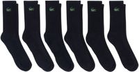 Lacoste sportsokken (6-pack) - unisex sokken met badstof binnenzool - zwart
