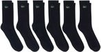 Lacoste sportsokken (6-pack) - unisex sokken met badstof binnenzool - zwart