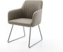 DELIFE Fauteuil Greg-Flex piètement luge cuir véritable poche ressort ensaché
