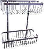 WillieJan Bad Doucherekje 423024 - 2 niveaus - Wandbevestiging - Hoogwaardig RVS - Chroom