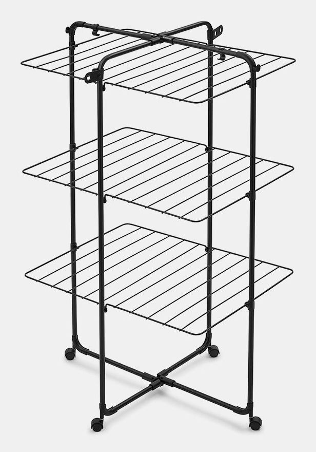 Brabantia HangOn Droogtoren - 23 m - Inklapbaar Wasrek - Matt Black