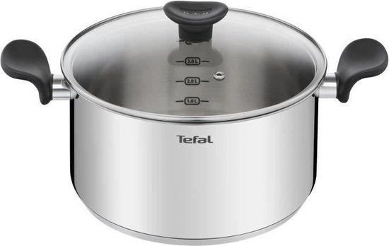 Kookpan - 24 cm - 5 L - RVS - Zilver - Met deksel - Inductie