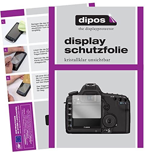 dipos I 2X beschermfolie helder compatibel met Canon EOS 5D Mark II folie displaybeschermfolie