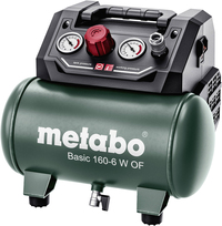 Metabo BASIC 160-6 W OF Compressor - 601501000 - 8 bar - 900W - 6L - Oil-free