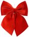 Decoris Kersthanger strik - rood - polyester - glanzend - 24 cm