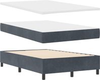 vidaXL Boxspringbed met hoofdeinde Donkergrijs 200 x 120 cm Fluweel