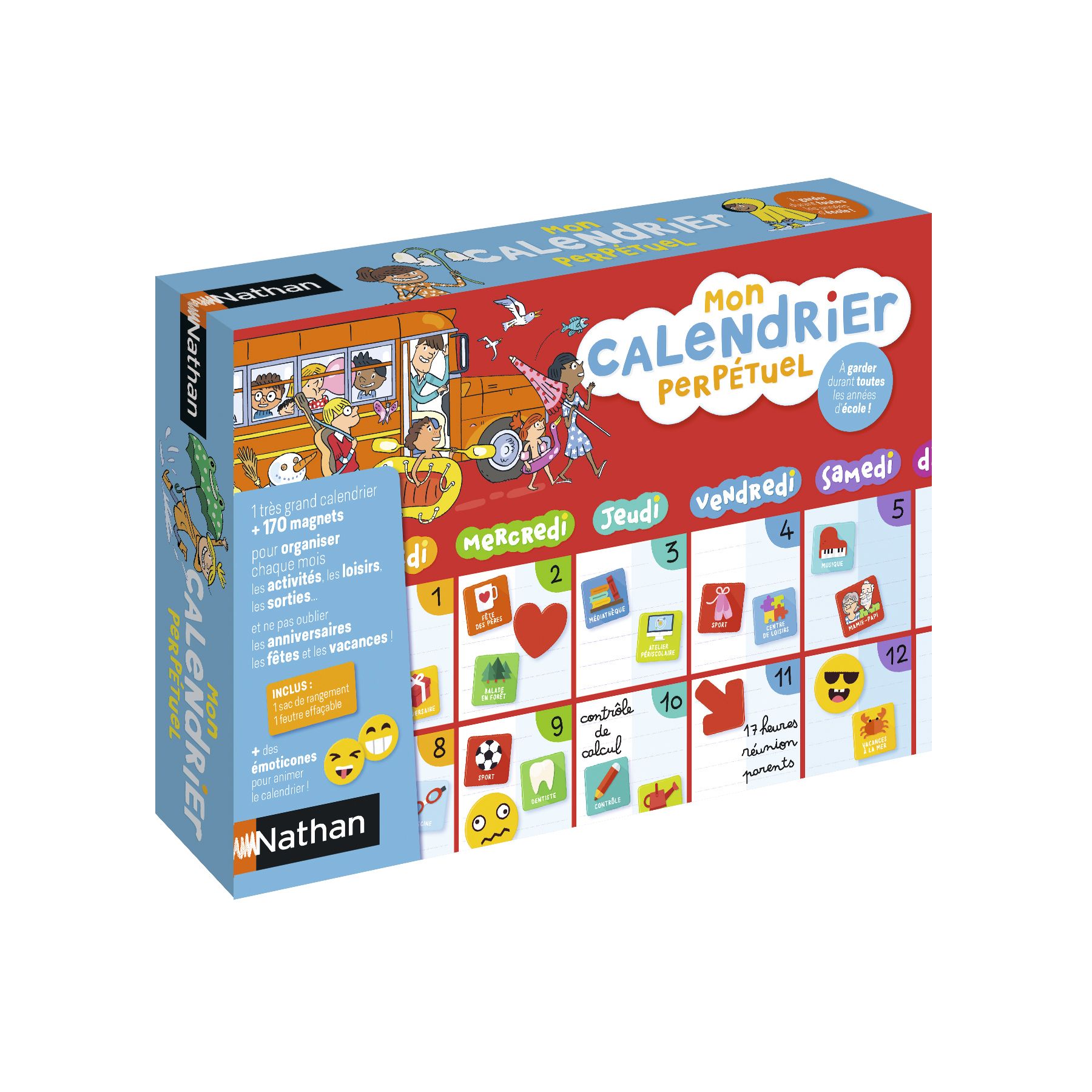 Nathan Mon Calendrier Perpétuel Magnetique Educatief spel